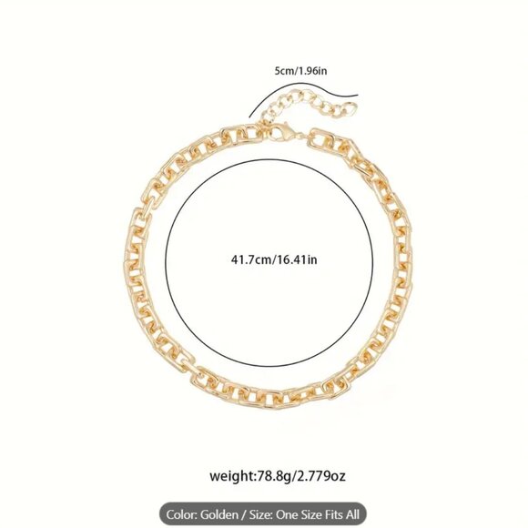 High Quality Luxurious Gold Plated  Geometry Fashion Necklace - Picture 4 of 7